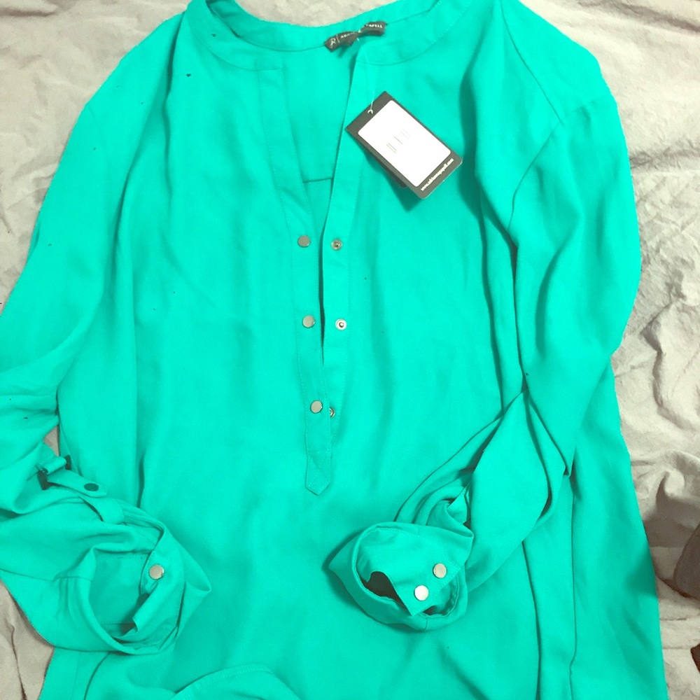 Teal blouse